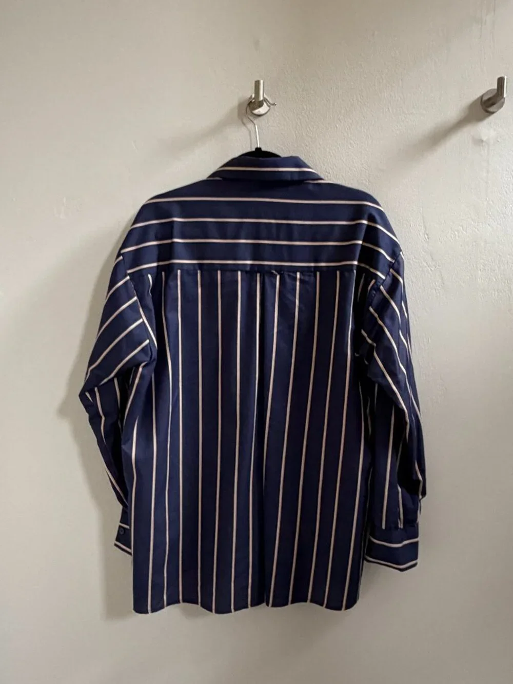 Zara ZW Collection Striped Poplin Oversized Shirt
